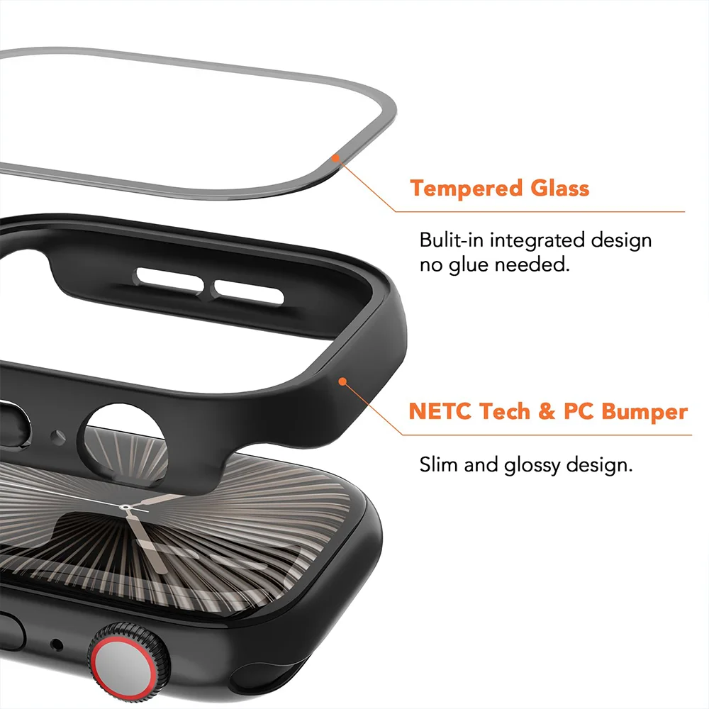 Premium Tempered Glass Case with PC Bumper Screen Protector