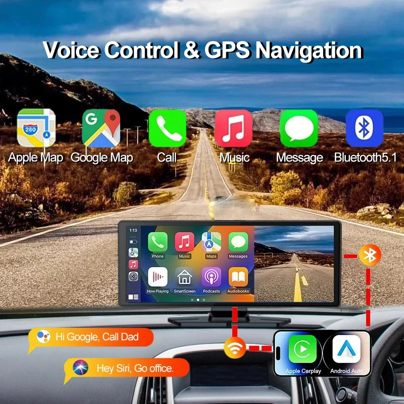Xintu 10.26 ġ 4K ADAS  ī÷, ȵ̵ ڵ  ķ, GPS ׺̼, 24 ð  , ߰ ð ̷ FM BL