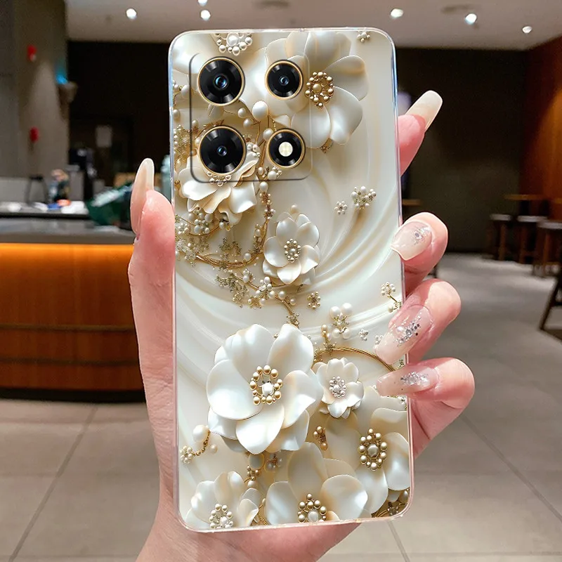 Floral Soft Silicone TPU Phone Case Bumper for Infinix Note 30 Series