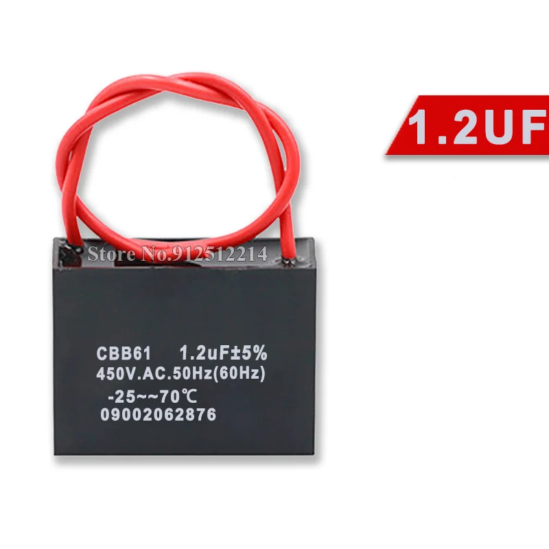 CBB Capacitor 1PCS CBB61 450V Start 0.8-20UF Fan Ceiling Exhaust Motor Run