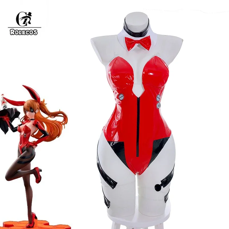 

Костюм ROLECOS аниме Asuka Bunny, костюм для косплея Asuka Langley Saryu, сексуальный красный женский костюм кролика для девушек