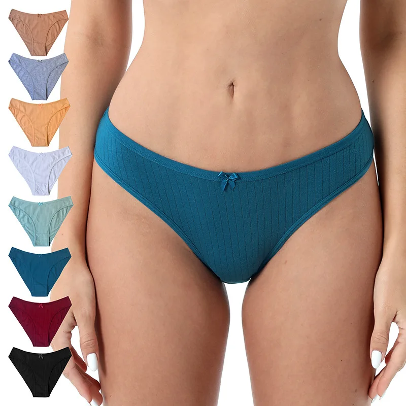 

Women Underwear Panties Sexy Thongs Bikini Briefs Cotton Breathable Lingerie Female Low Waist Seamless Underpants Adult Size