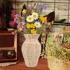 Wicker Rush Vase Flower Pot Clear Straw Flat Basket Weave Prop Eyeglasses Lanyard 6
