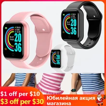 Reloj inteligente D20 para hombre y mujer, pulsera deportiva con Monitor de presión arterial, para Apple, Xiaomi y Android