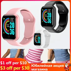 Reloj inteligente D20 para hombre y mujer, pulsera deportiva con Monitor de presión arterial, para Apple, Xiaomi y Android