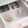 Acrylic Clear Round Storage Box Stackable Belt Rack Display Holder for Watch Jewelry Cosmetics Bracelets Rings Craft Toys Ties 3