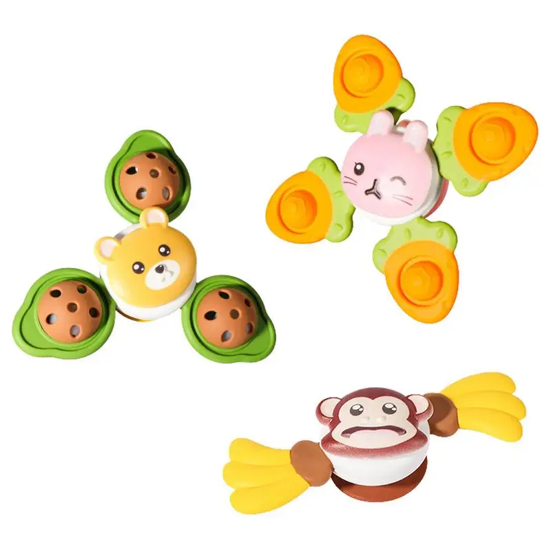

Cute Educational Babies Shower Toy Gyroscope Bathtub Toys Spin Sucker Fidget Spinner Baby Fidget Toys Stress Reliever for Kids