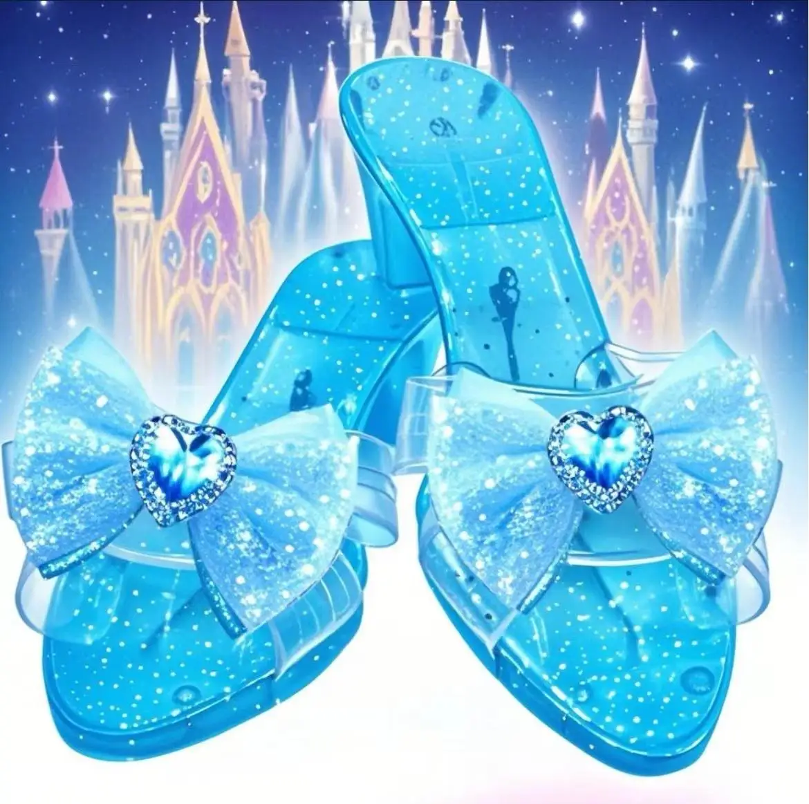 Princess Dress Up Shoes for Girls Antislip Pretend Play High Heels Non-Toxic Role Play Toys with Soft Soles Ideal Gift for Kids