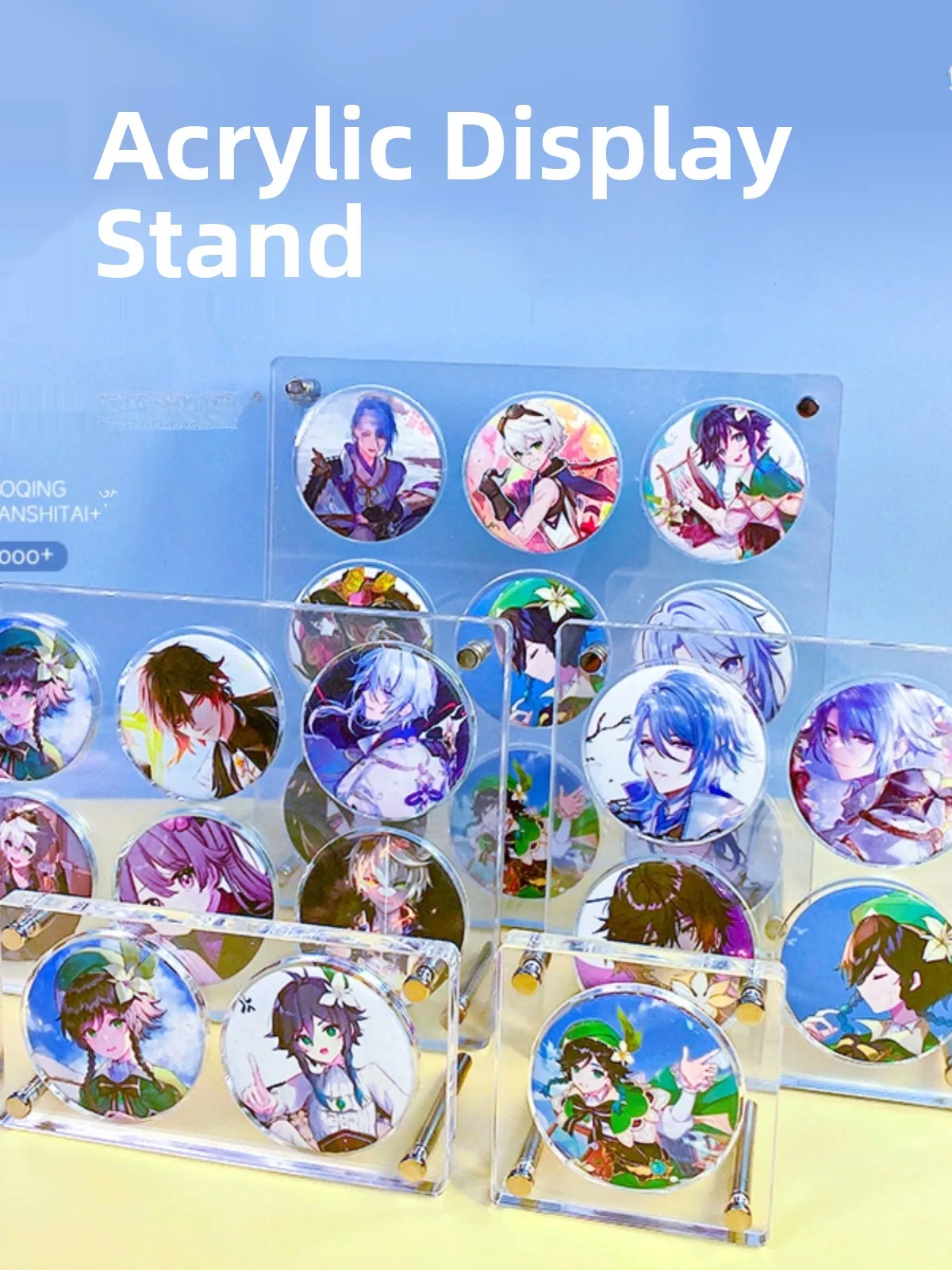 Thiened Acrylic Display Stand for Trading Cards And Baes Transparent 3D Protective Box for Celebrities And Anime Fans
