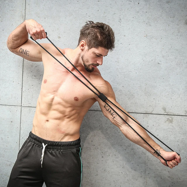 Yoga Resistance Bands Elastic Band Sports Exercise Puller 8-shaped Chest Expander for Body Building Home Gym Fitness Equipment 4