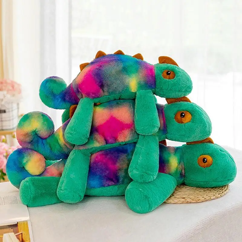 Chameleon Plush Toys Animal Model Doll Plush Stuffed Toy Simulation Animal Reptile Stuffed Pillow Gifts For Adults Kids birthday