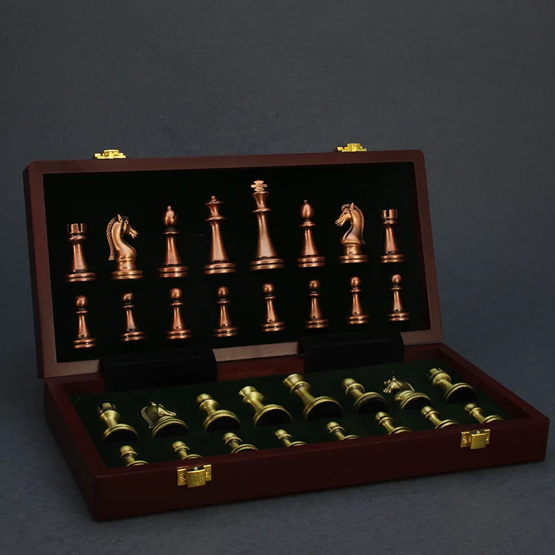 Figure Giochi Di Scacchi Da Tavolo Qualità Monopolio In Legno Vintage Luxury Metal Chess Games Family Ajedrez Accessori Per Giochi Professionali