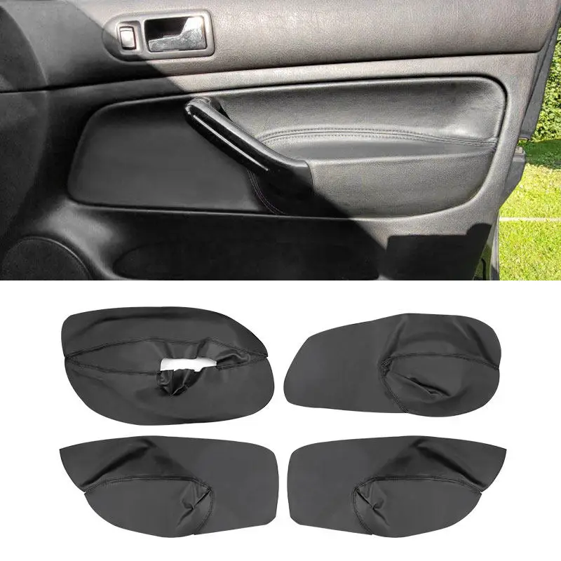 4 Doors Car Leather Armrest Cover VW Golf 4 MK4 Jetta 1998-2005 Door Armrest Panel Cover Trim door speaker cover speaker cover trim car door screw cover car switch cover car door panel trim strips
