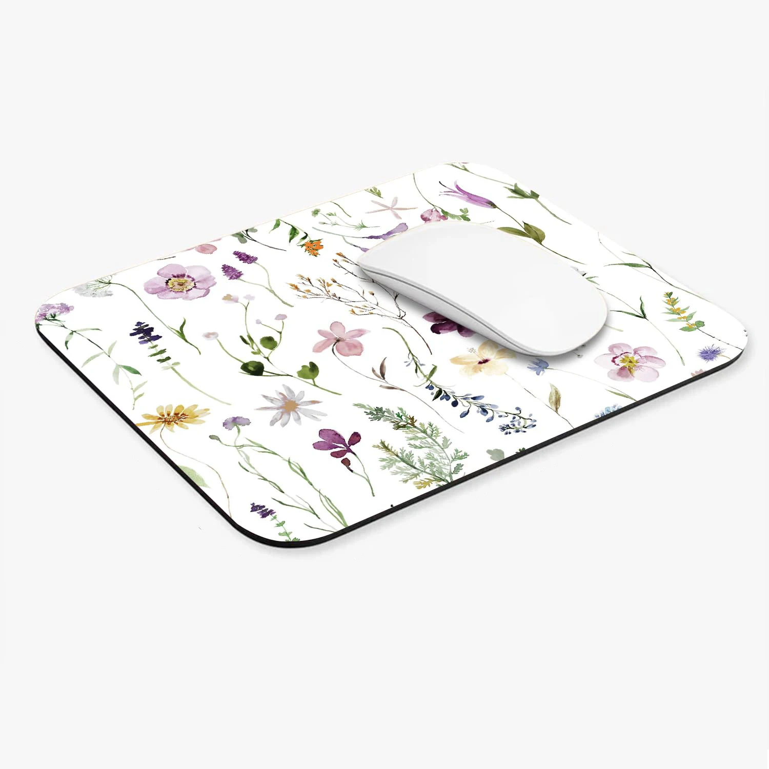 정사각형 마우스 패드 아름다운 꽃 식물 프리미엄 질감의 맞춤형 마우스 매트 디자인 미끄럼 방지 고무 베이스 컴퓨터 마우스 패드