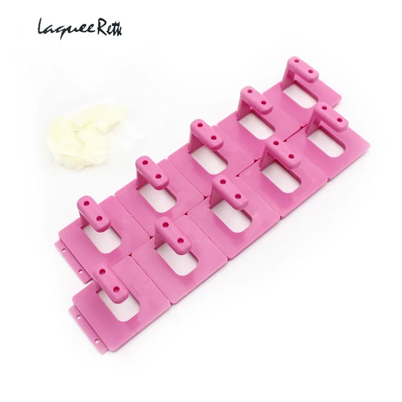 

10Pcs Detachable Practice Display Stand Holder & 10Pcs False Nail Tips Manicure Nail Art Tool Set