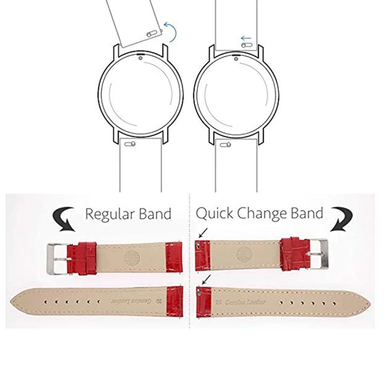 Stainless Steel Quick Release Watch Band Pins - 20 Pack, 1.5mm Diameter