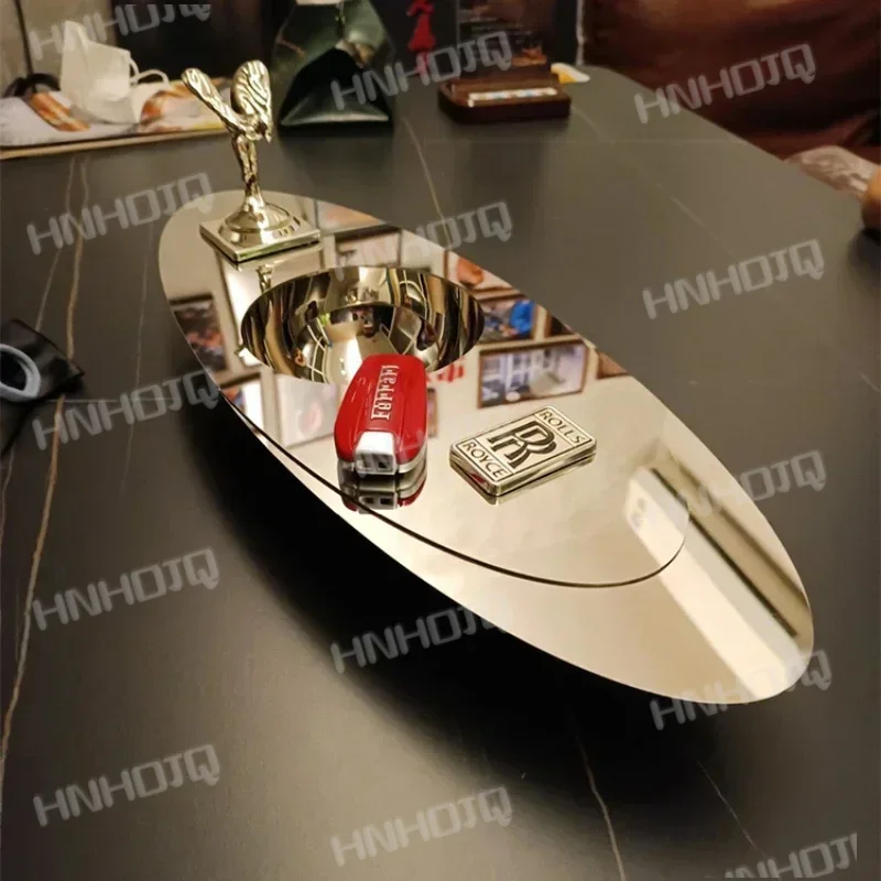 

Stainless steel decorative cigar ashtray tray trendy decorative ornaments