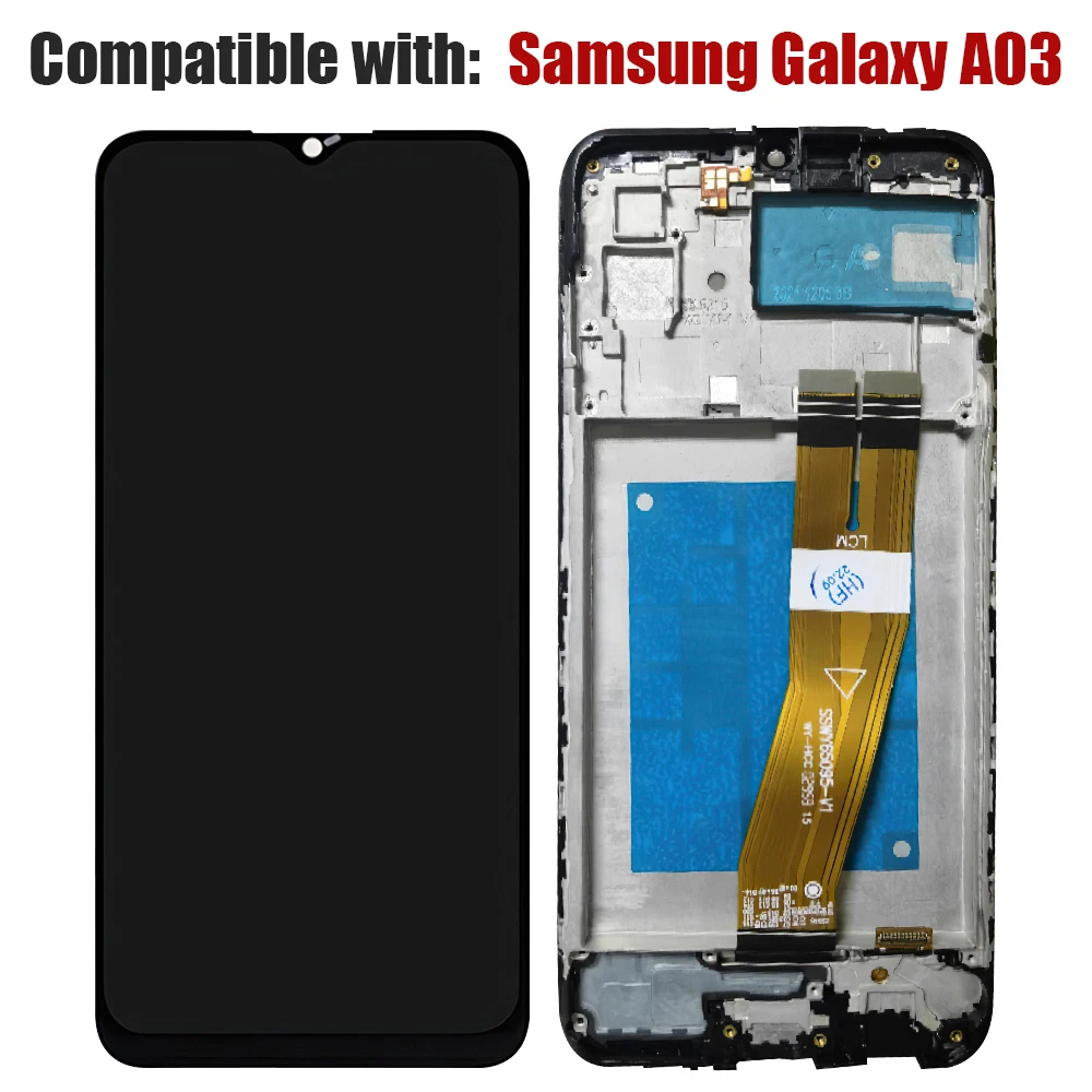 

Incell Phone Screen for Samsung Galaxy A03 LCD Display Touch Screen Digitizer Assembly Replacement with Frame