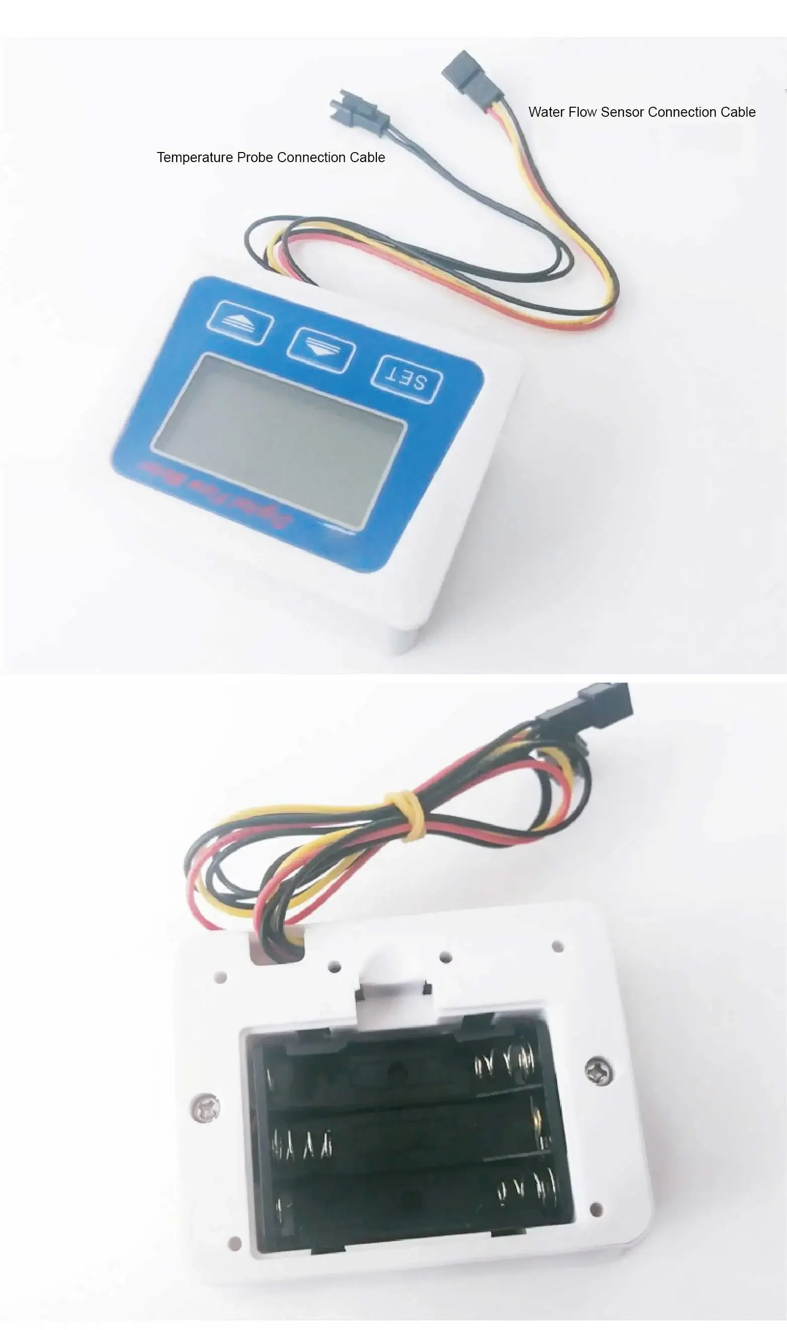 Smart Digital Water Flow Meter Set LCD Flow Rate Monitor Inline Electronic Flow
