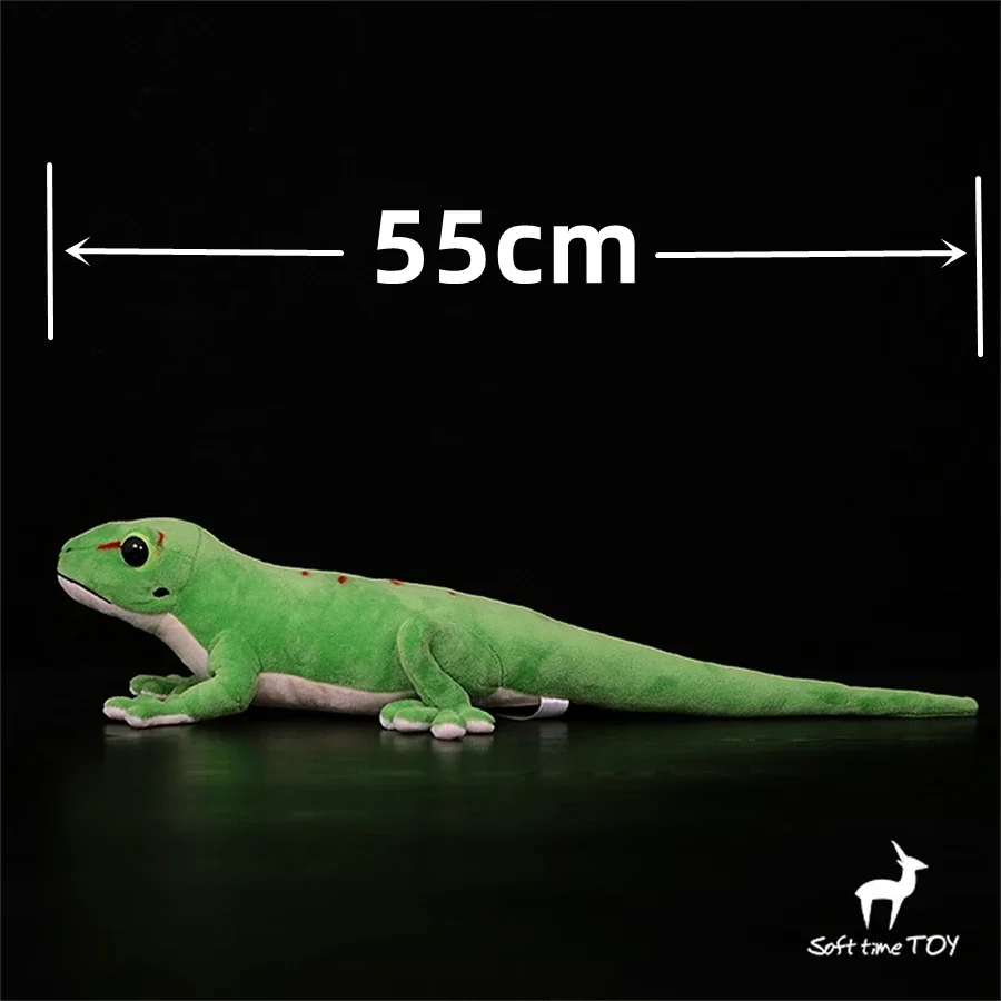 Giant Day Gecko High Fidelity Anime Cute House Lizard Plushie Phelsuma Plush Toys Lifelike Animals Simulation Stuffed Doll Toy 2