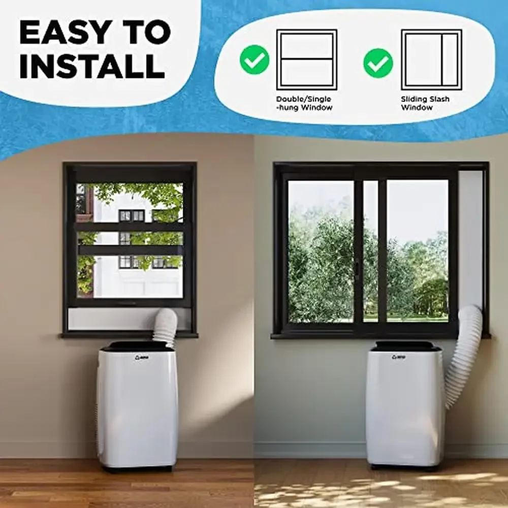 Portable AC Unit 14000 BTU Strong Cooling 700 sq.ft Room w/ Remote Control & DYI Installation Quiet 3-in-1 Air Conditioner 4