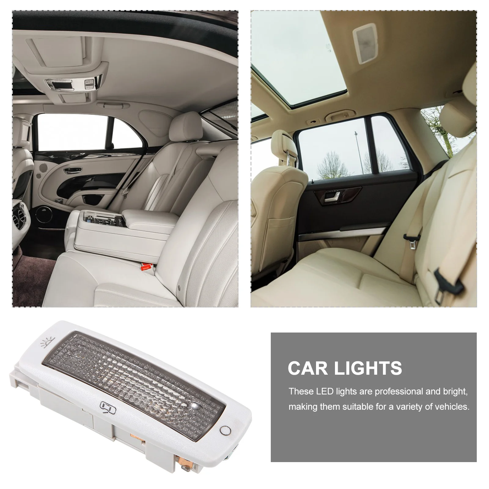 자동차 독서등 고정장치 차량 LED 조명, 플라스틱 자동차 천장 인테리어