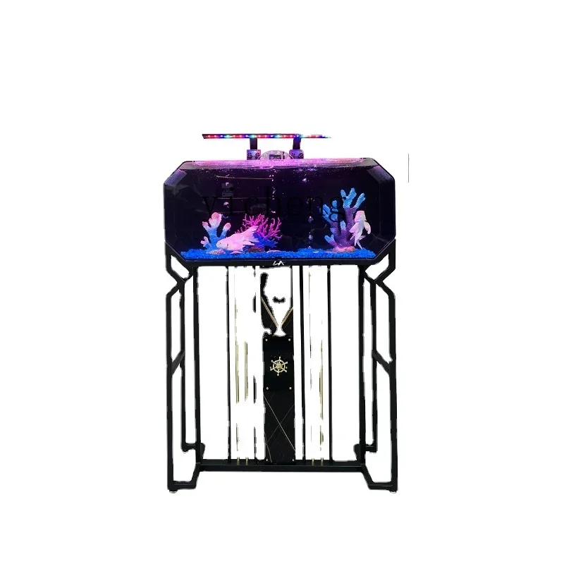 

YY Fish Tank Creative Small and Medium-Sized Living Room Entrance Ecological Landscape Hallway Home Light Luxury Floor