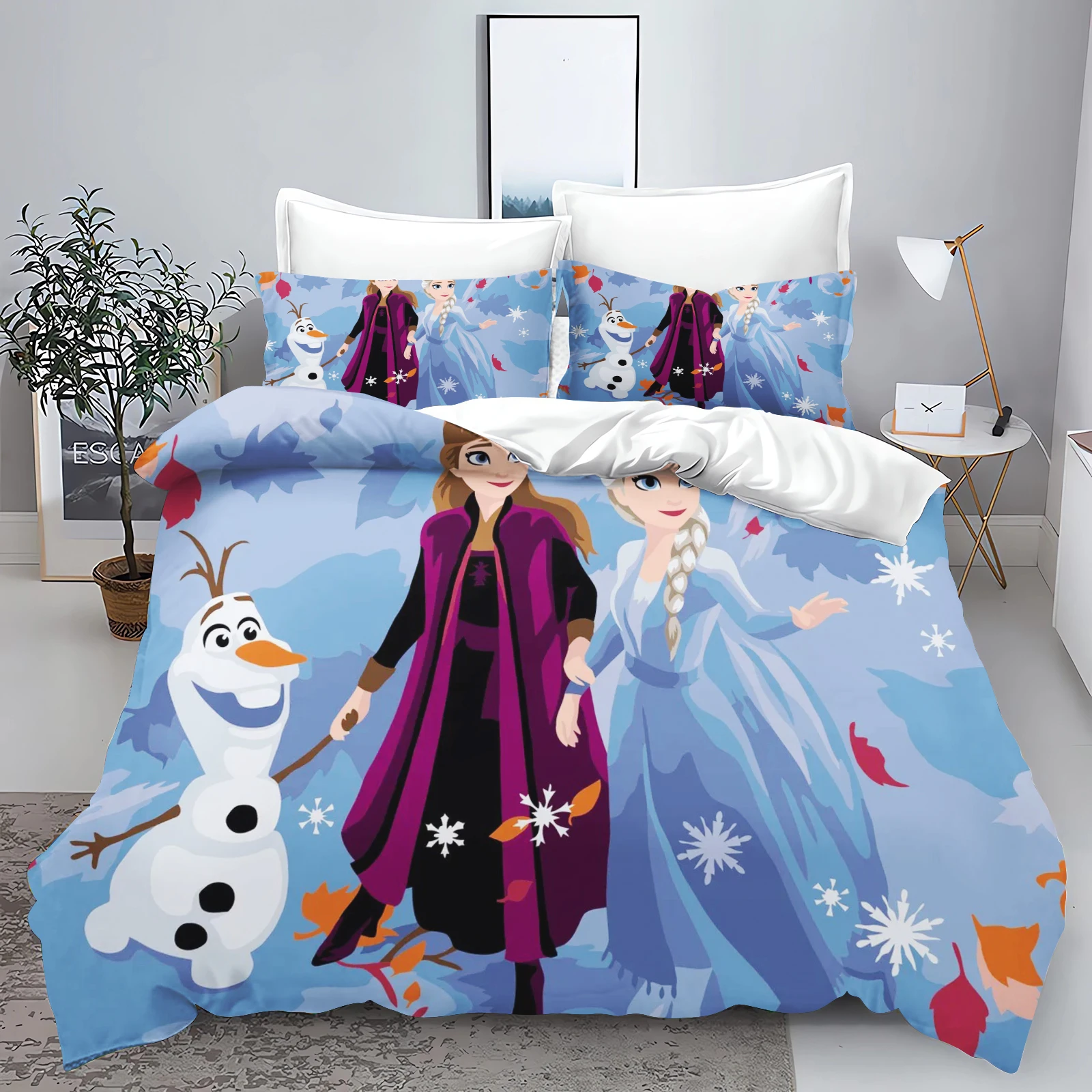 

Frozen Duvet Cover Comforter Bedding Sets Double Set 3-Piece Set 1 Quilt Cover Universal, Suitable For Children And Adults