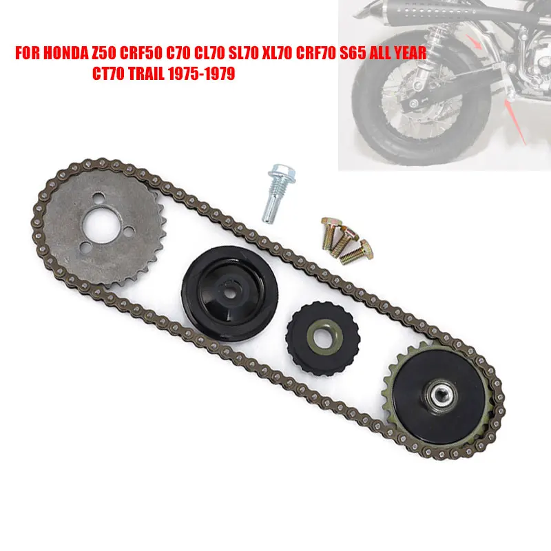 

For Honda CRF50 Motorcycle Chain Rebuild Tool Kit Z50 C70 CL70 SL70 XL70 CRF70 S65 All Year CT70 Trail 1975-1979 Stainless steel