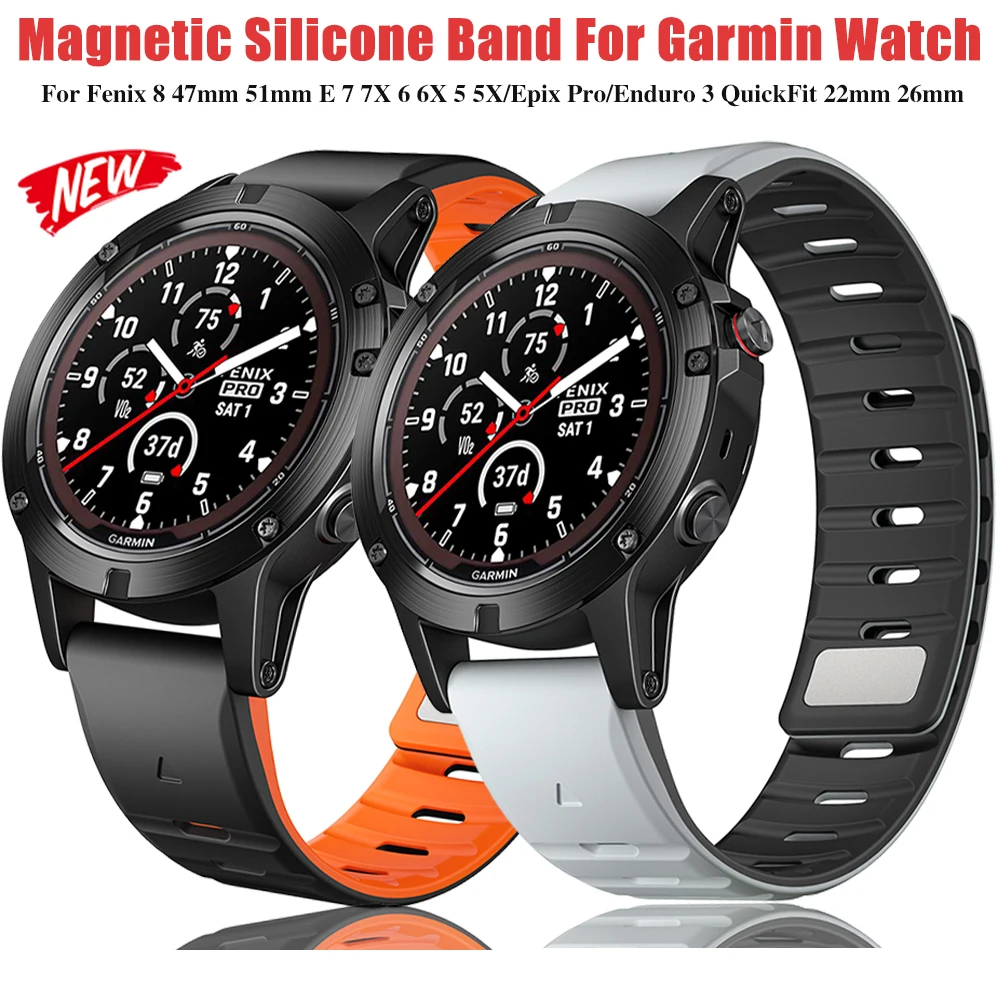 Magnetic QuickFit Silicone Watch Band Bracelet