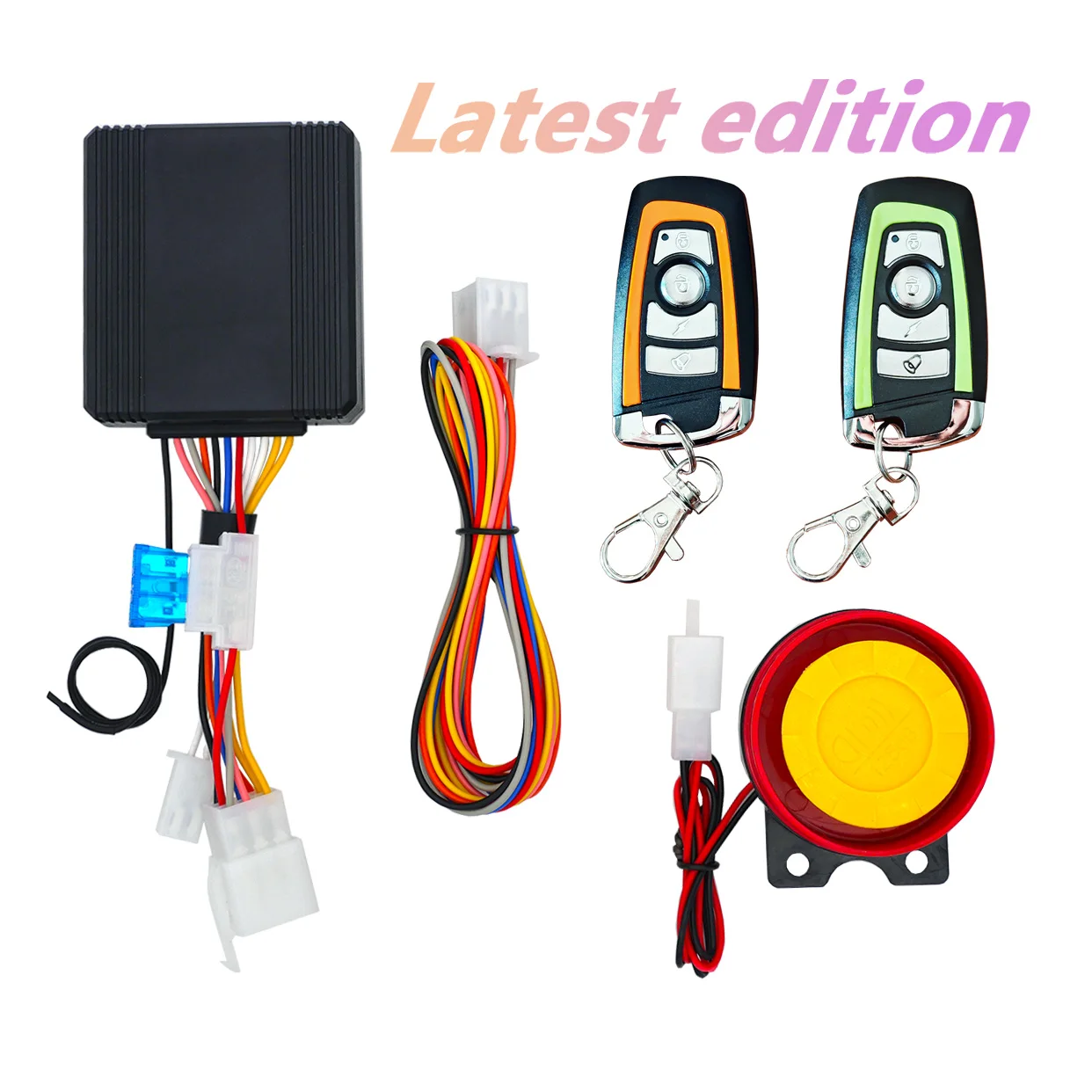 Motorcycle Alarm New multifunctional motorcycle anti-theft alarm with automatic defense ignition and shutdown silent dual flash steering prompt motorcycle alarm