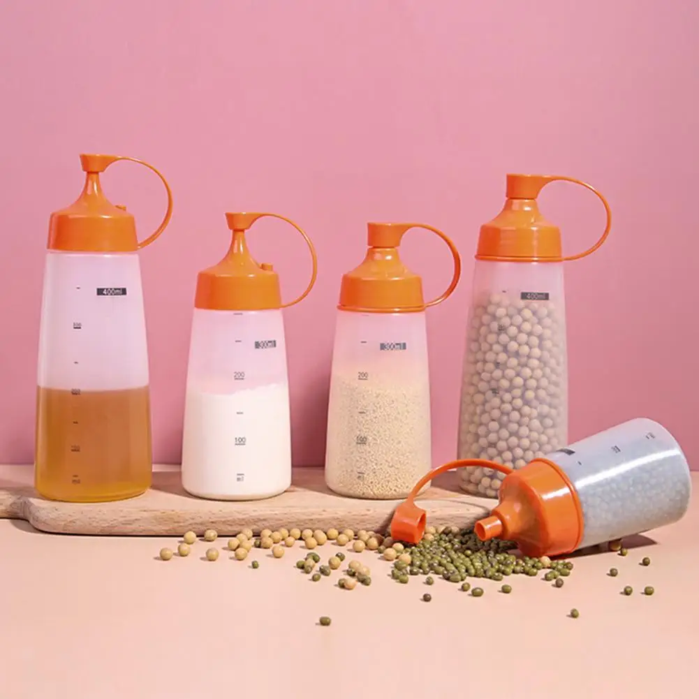Squeeze Bottle Oil Bottle Plastic For Home Kitchen condiment bottles
