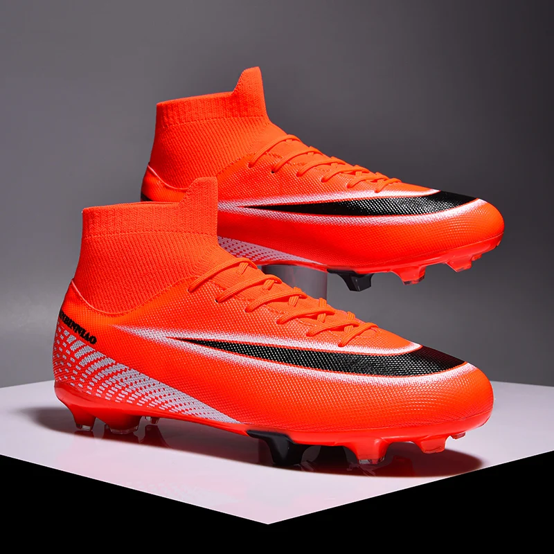 Generic High Ankle Soccer Shoes Outdoor Non_Slip AG/TF Football Boots