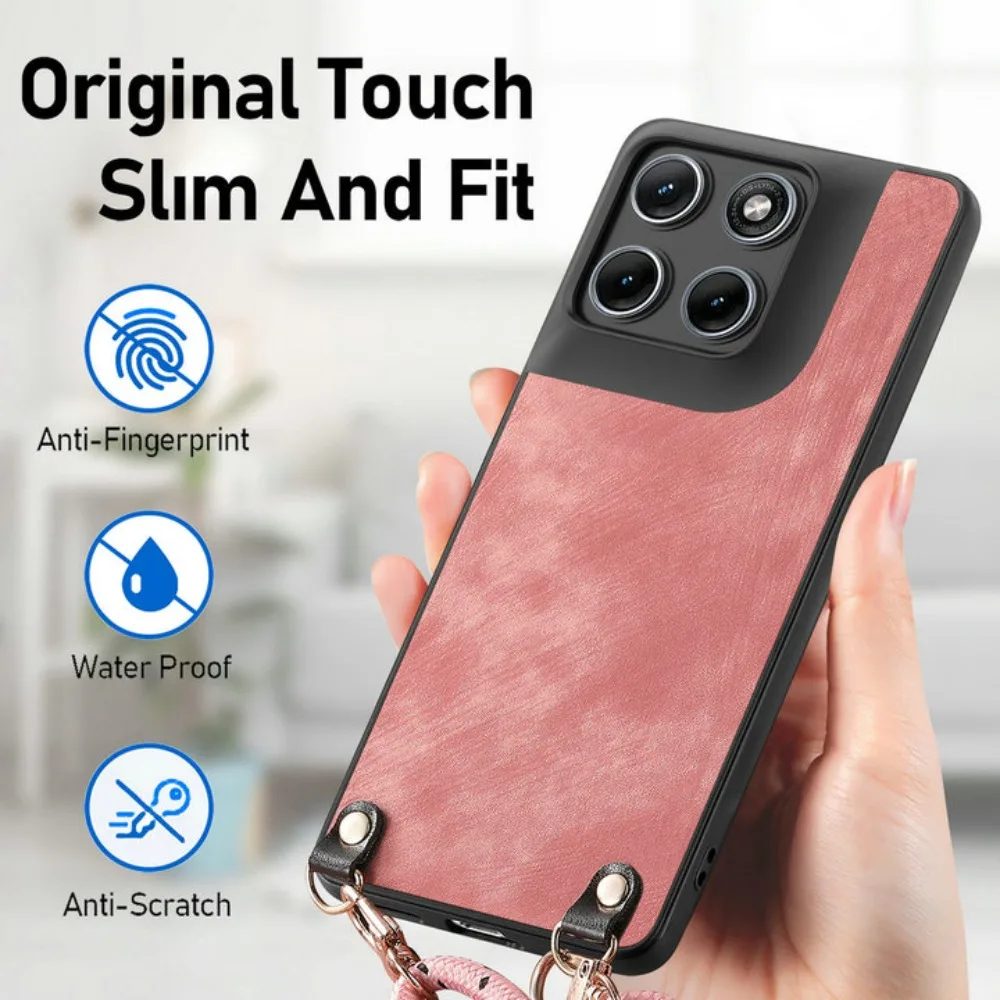 Luxury Crossbody Armor Leather Back Cover