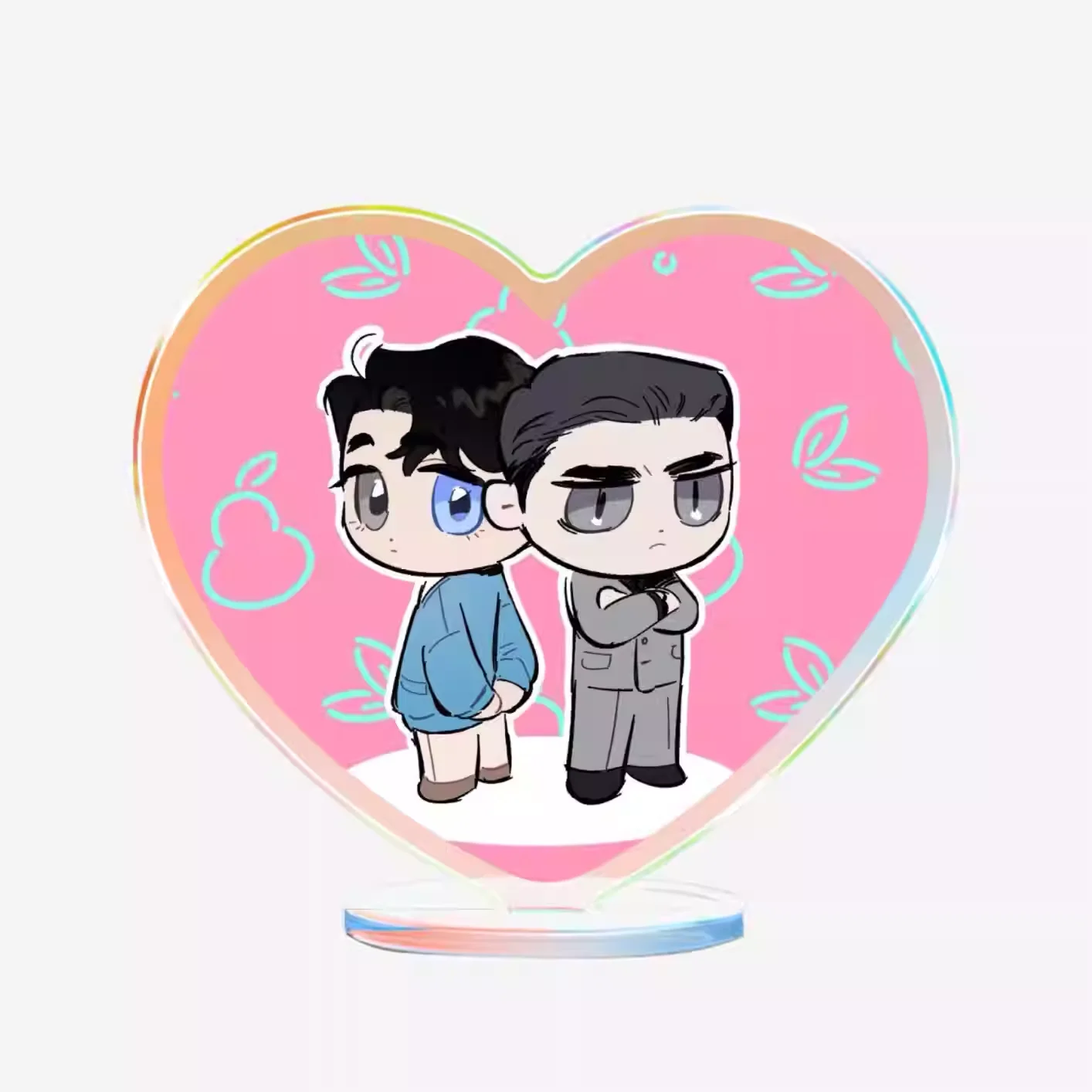 

[Unofficial Original]Define the relationship Korea bl comic High quality Laser plate heart shaped sandwich mini acrylic stand