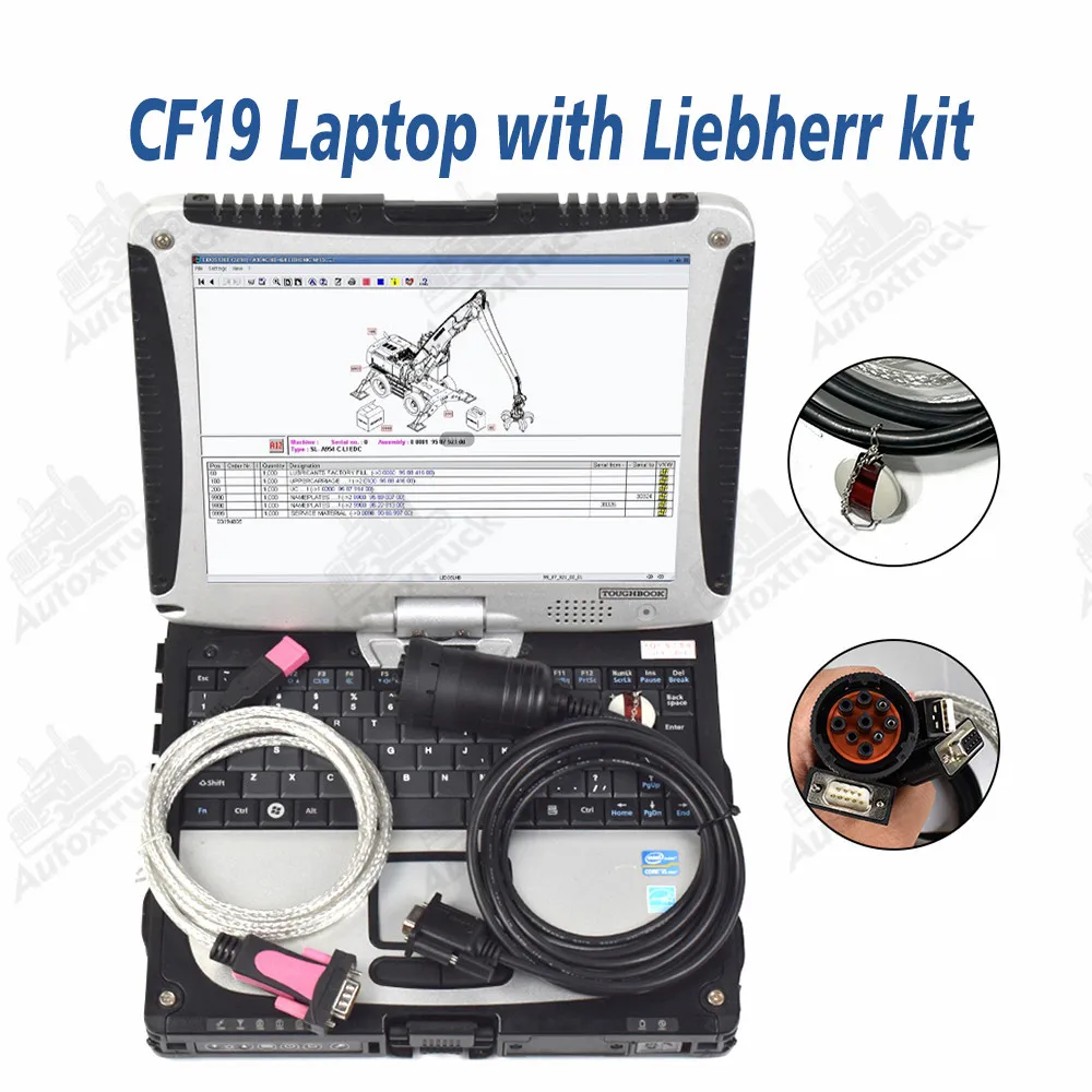 

CF19 laptop for Sculi Liebherr diagnosis software + wire harness Auto diagnostic scannerLiebherr diagnostic scanner tool