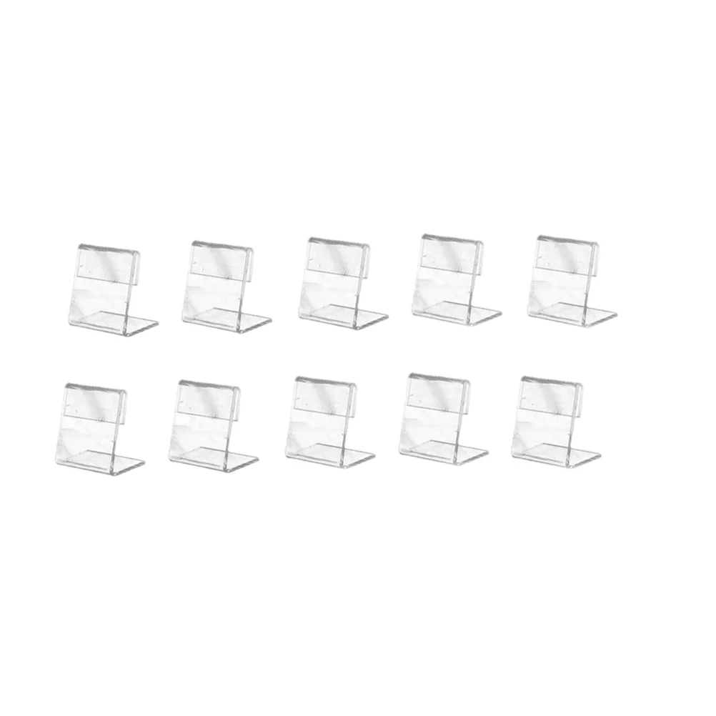 

50 Pcs Decorations Display Stand Office Shelves Acrylic Holder Photo Desktop Slanted Shape Sign Holders