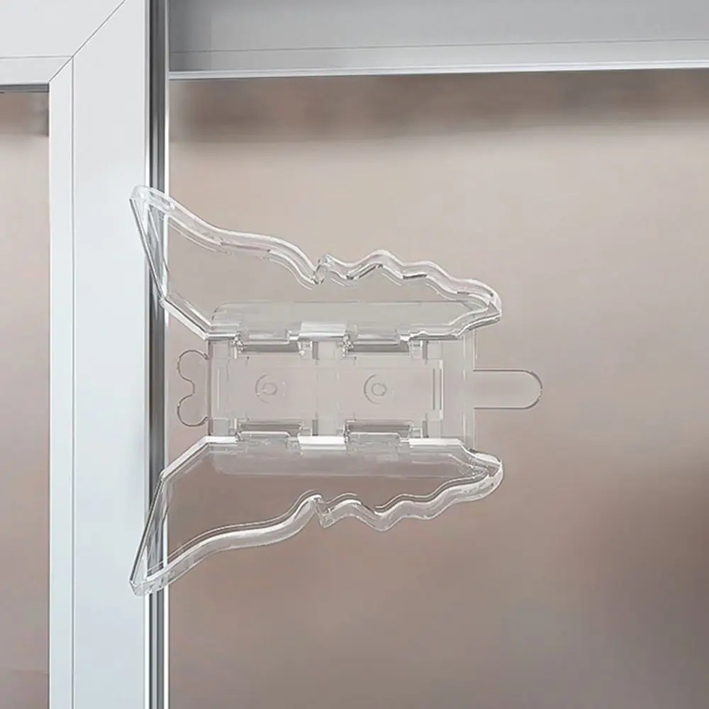 

Lock Butterfly Shape Plastic Anti-opening Multi-function Baby Safety Lock Door Stopper Lock Window Limit Lock Security Lock