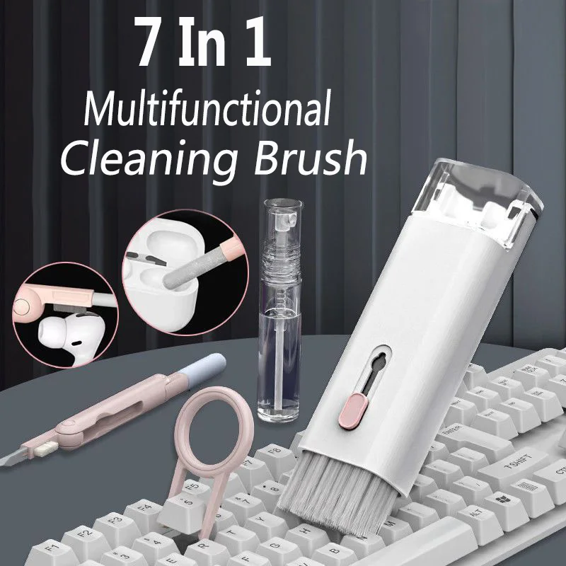 Kit de Escova de Limpeza de Teclado Fones de Ouvido Caneta de Limpeza para Airpods Iphone Ferramentas de Limpeza Kit de Limpeza de Computador Keycap Extrator 7-em1