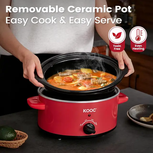 4 Quart Stainless Slow Cooker 5
