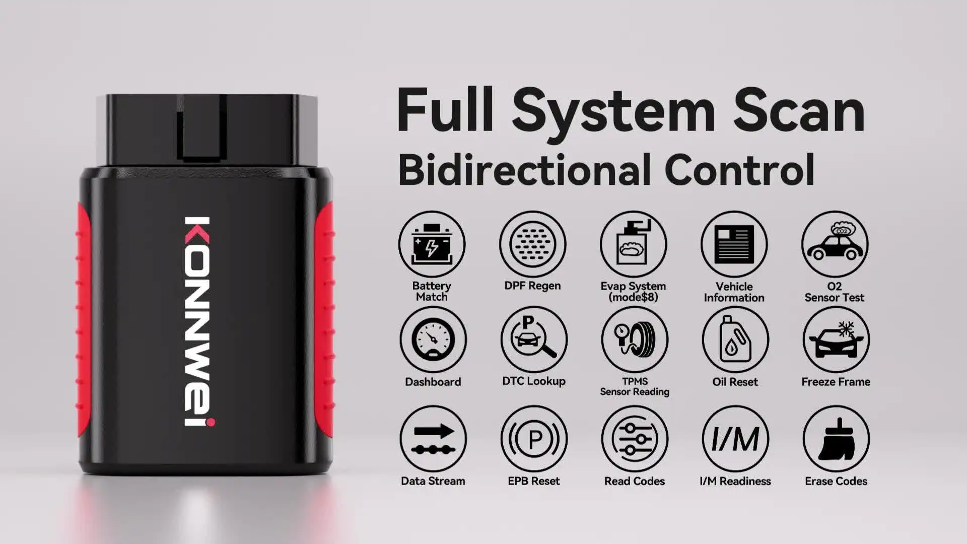 Konnwei MAXOBD Bluetooth 5.2 OBD2 Volledig Systeem Scanner