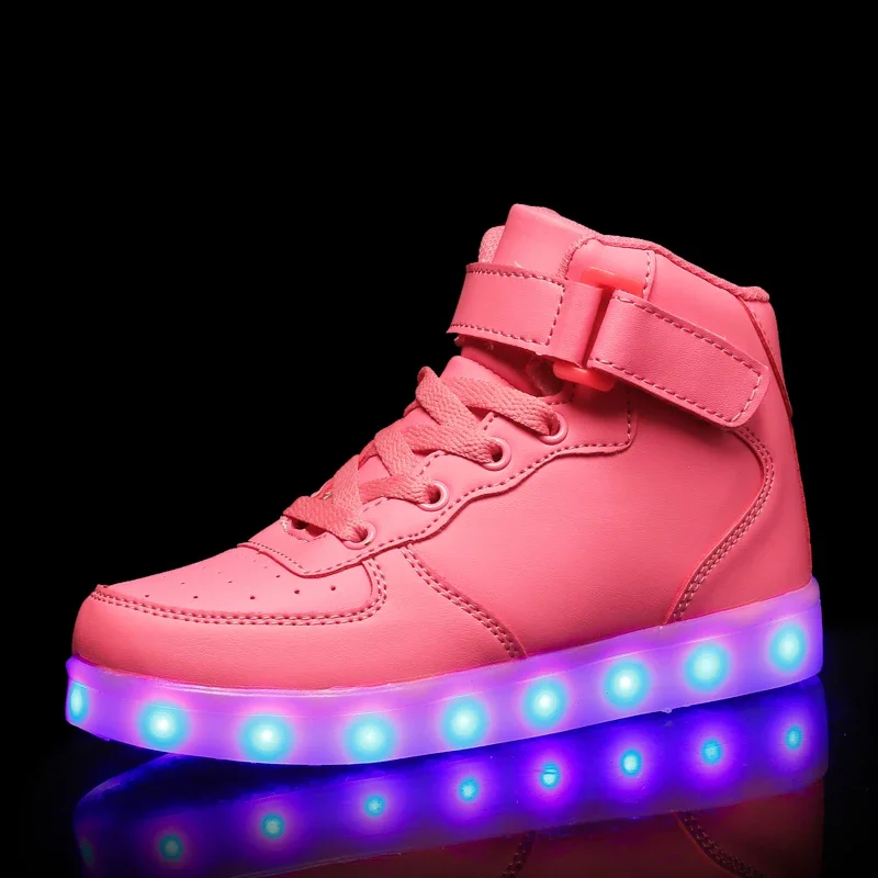 Adult&Kids Light Up Shoes Light USB Charging Loop Fashion Sports Dancing Sneakers Luminous Sole for Women&Men Led Shoes 5