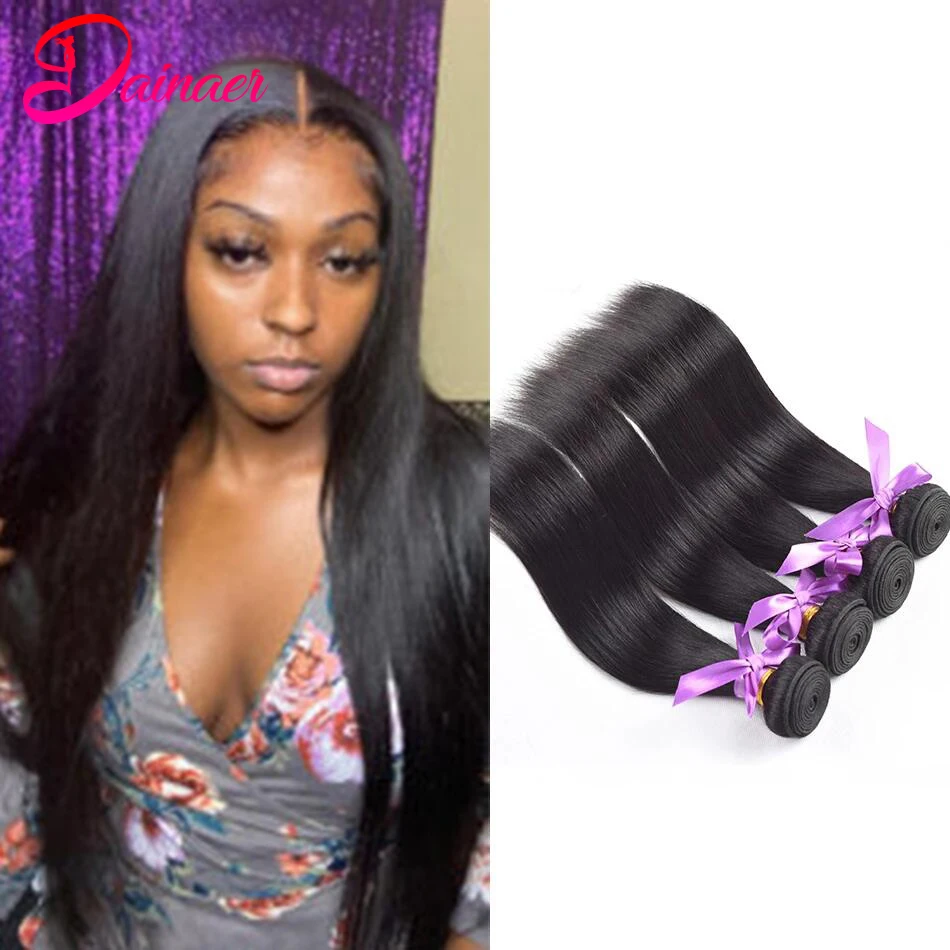 Vietnamese Hair Bone Straight Dainaer Hair Weave Remy Human 4 Bundles Per Lot 8-30 Inches Natural Color