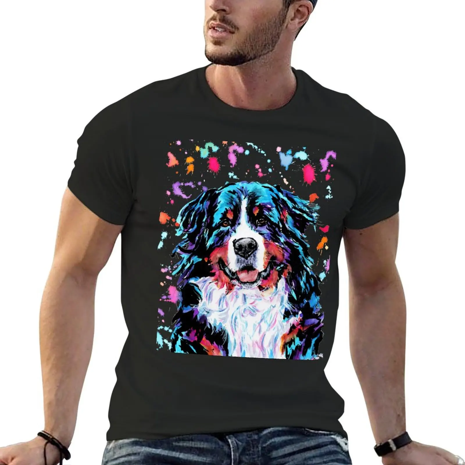 

Watercolour Bernese Mountain Dog T-Shirt summer clothes oversized graphic tee aesthetic clothes shirts graphic graphic tees men