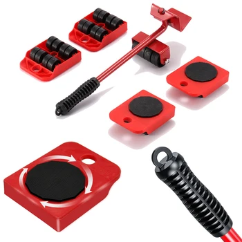 Set di rulli per il trasporto in movimento dei mobili Set di strumenti per la rimozione del sollevamento in movimento Set di strumenti manuali per lo spostamento della barra delle ruote