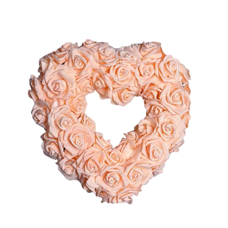 Lover S Wreath 11 8 13 7 Pollici A Forma Di Cuore Rosa Bianco Pe Plastica Bouquet Di Ghirlande Di Nozze Grato Benedetto