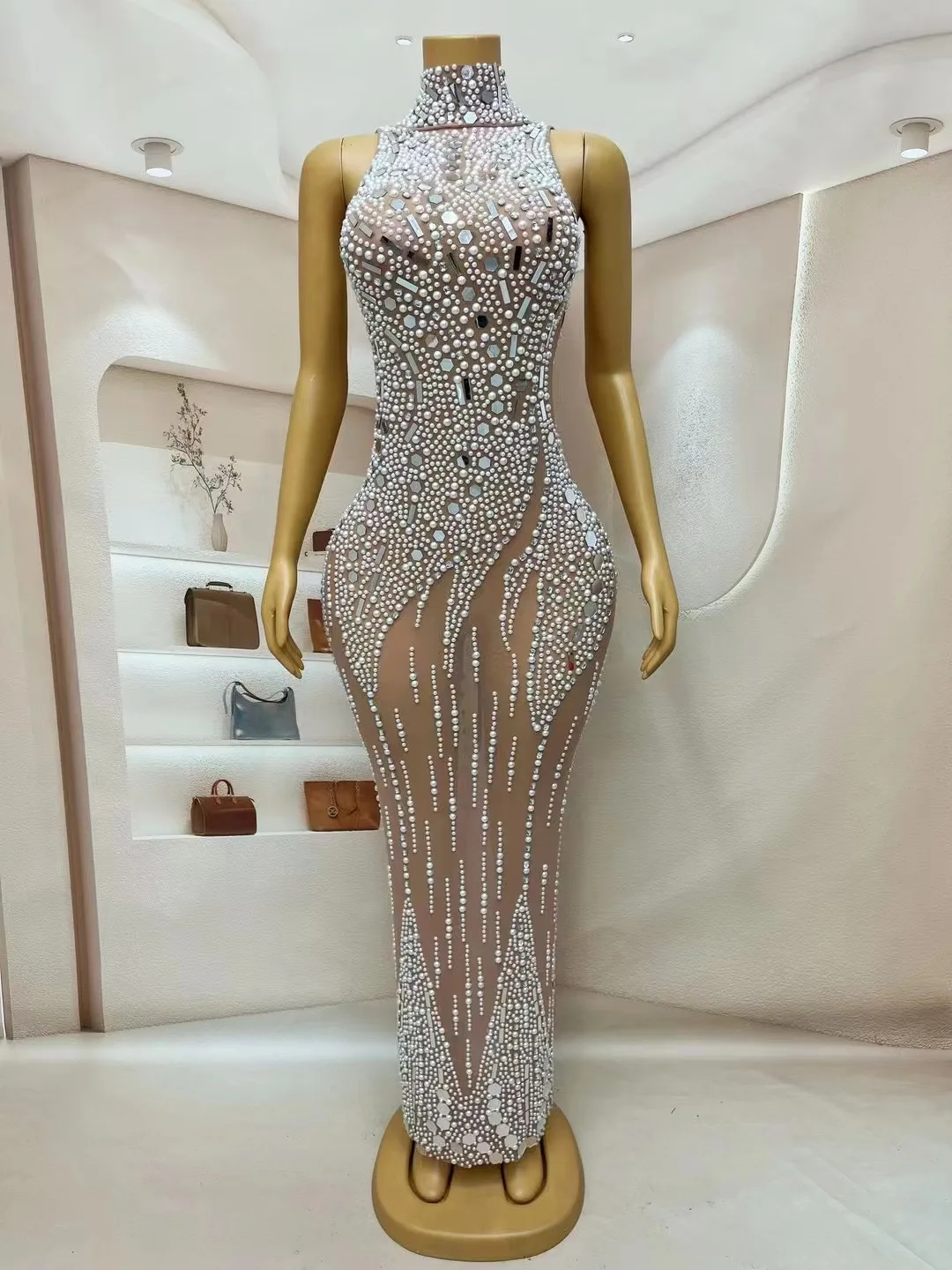 

Сексуальные Серебряные зеркала, искусственная кожа, перламутровая, праздничное платье, танцевальная одежда, стрейч для дня рождения