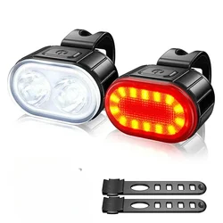 Ultralight Rechargeable LED Bicycle Headlight - Waterproof Cycling Front Lamp (Set A)