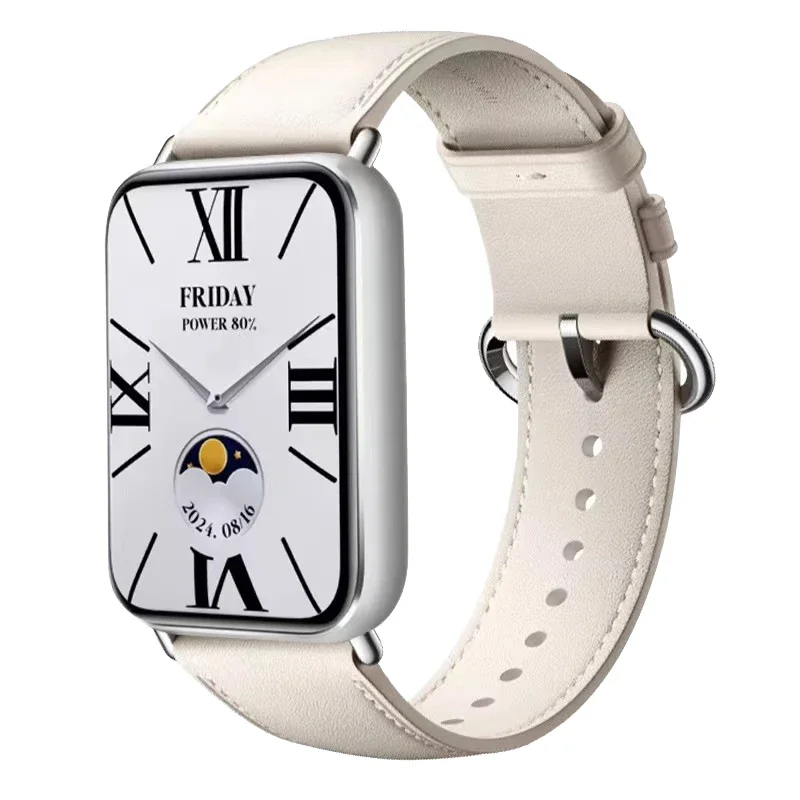 Premium Leather Strap Replacement for Smartwatches - Elegant and Durable Watchband Bracelet