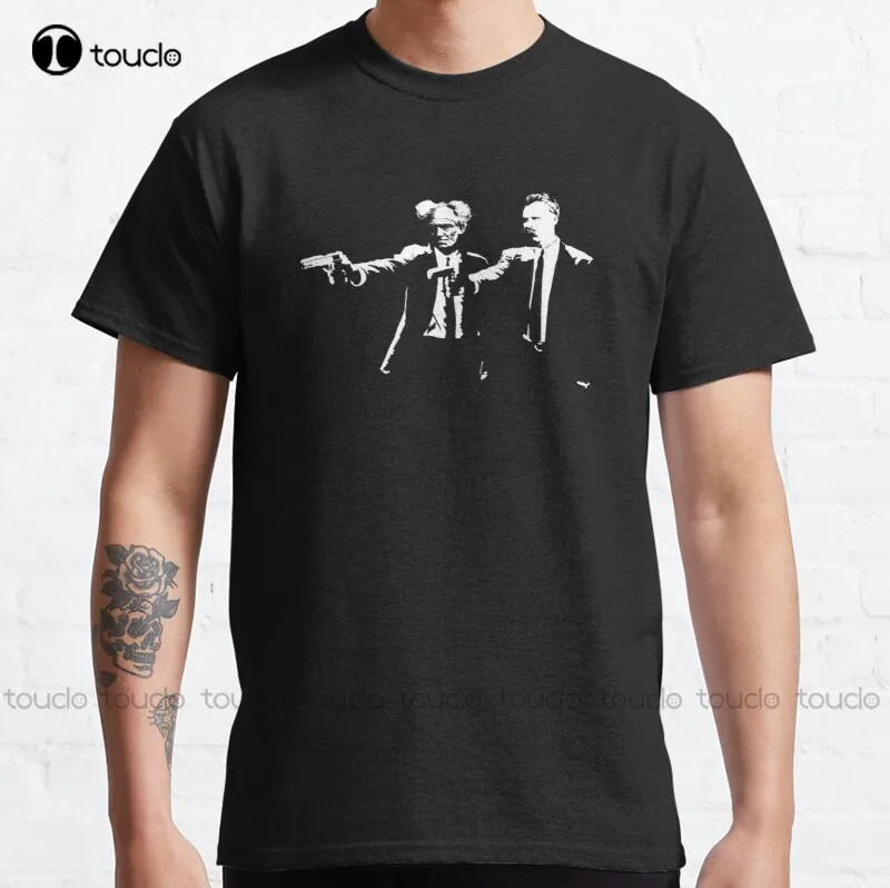 

New Schopenhauer And Nietzsche - Fun Philosophy Shirt Classic T-Shirt Cotton Tee Shirt S-3Xl Funny Shirts Fashion Funny New
